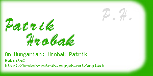 patrik hrobak business card